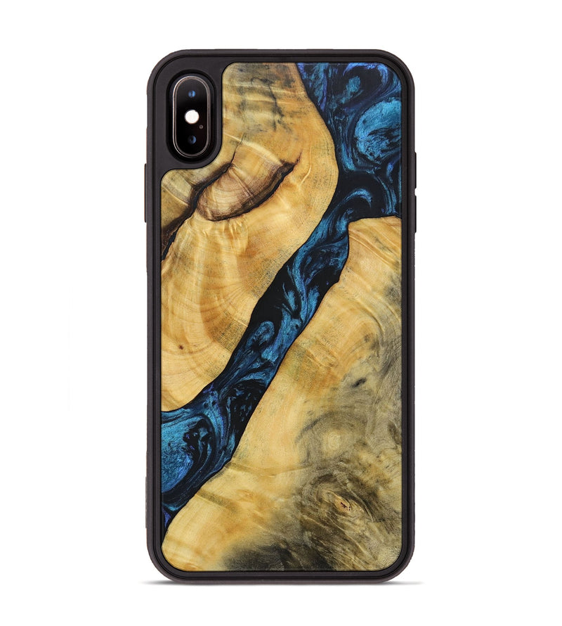 iPhone Xs Max Wood+Resin Phone Case - Frederick (Blue, 692151)