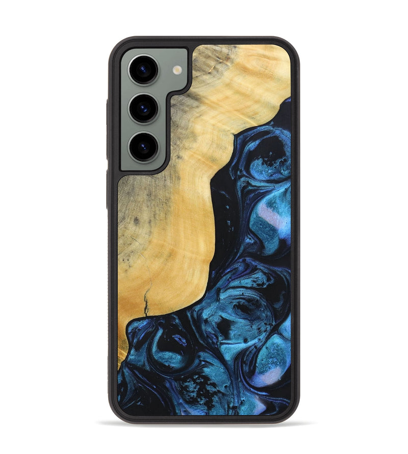 Galaxy S23 Plus Wood+Resin Phone Case - Jaiden (Blue, 692153)