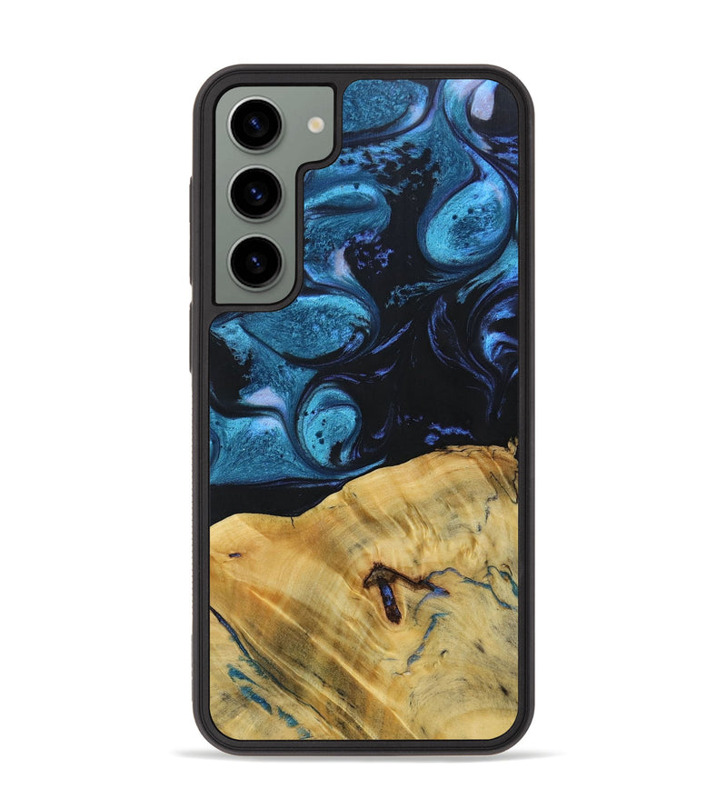 Galaxy S23 Plus Wood+Resin Phone Case - Kaylani (Blue, 692154)