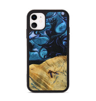 iPhone 11 Wood+Resin Phone Case - Kaylani (Blue, 692154)