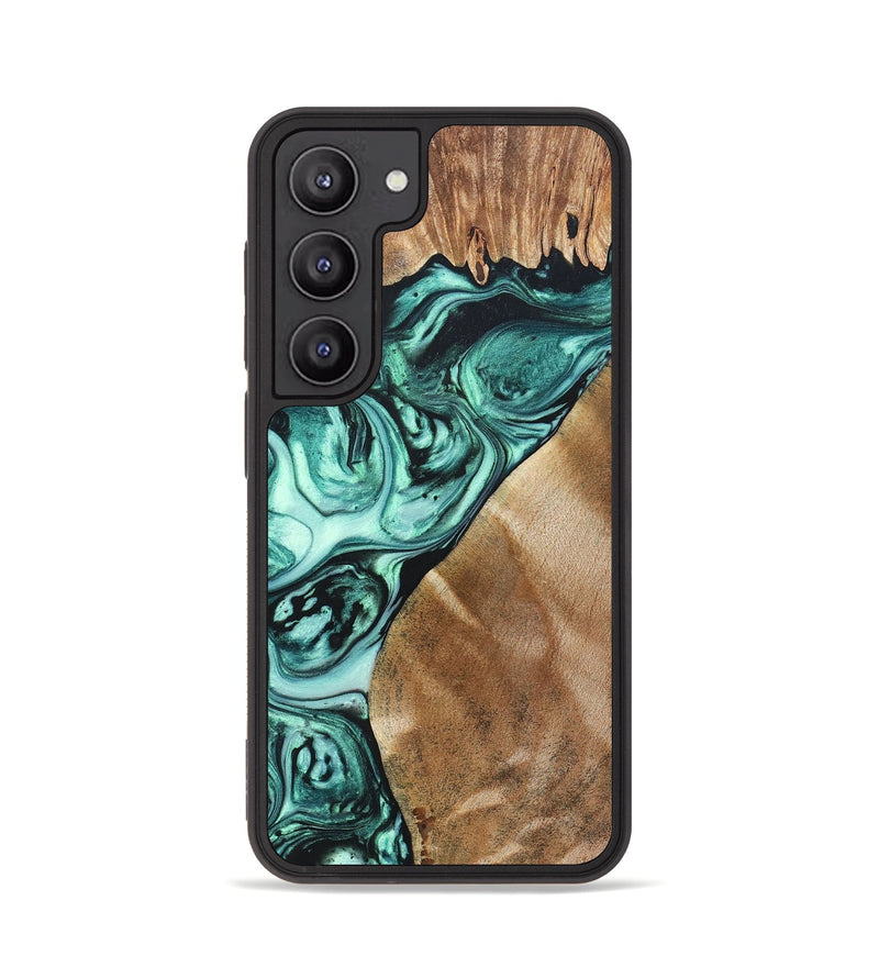 Galaxy S23 Wood+Resin Phone Case - Katrina (Green, 692259)