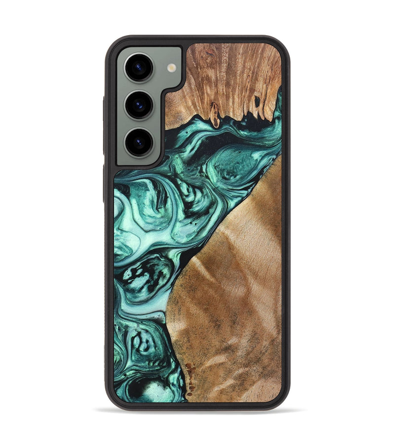 Galaxy S23 Plus Wood+Resin Phone Case - Katrina (Green, 692259)
