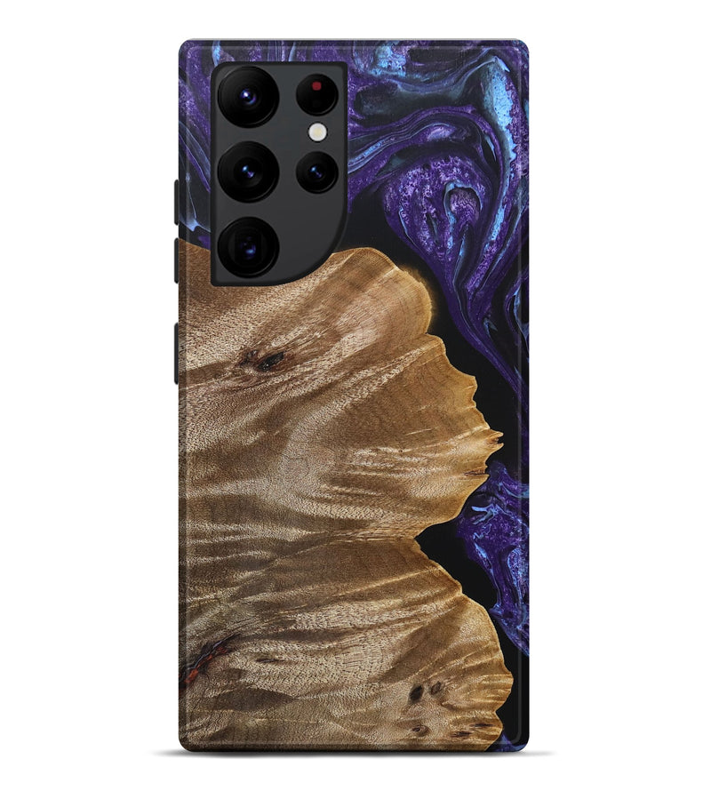 Galaxy S22 Ultra Wood+Resin Live Edge Phone Case - Gilbert (Purple, 692311)