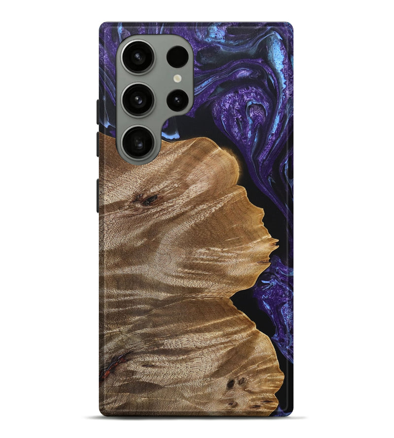 Galaxy S23 Ultra Wood+Resin Live Edge Phone Case - Gilbert (Purple, 692311)