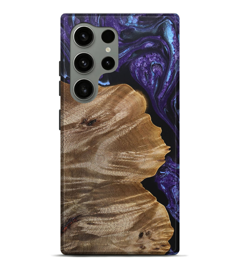 Galaxy S24 Ultra Wood+Resin Live Edge Phone Case - Gilbert (Purple, 692311)