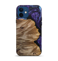 iPhone 12 Wood+Resin Live Edge Phone Case - Gilbert (Purple, 692311)