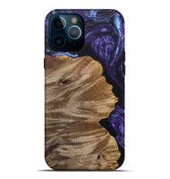 iPhone 12 Pro Max Wood+Resin Live Edge Phone Case - Gilbert (Purple, 692311)