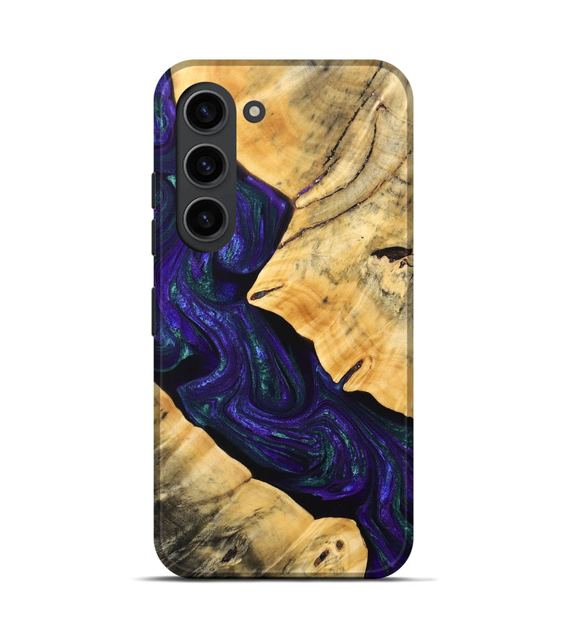 Galaxy S23 Wood+Resin Live Edge Phone Case - Sheena (Purple, 692312)