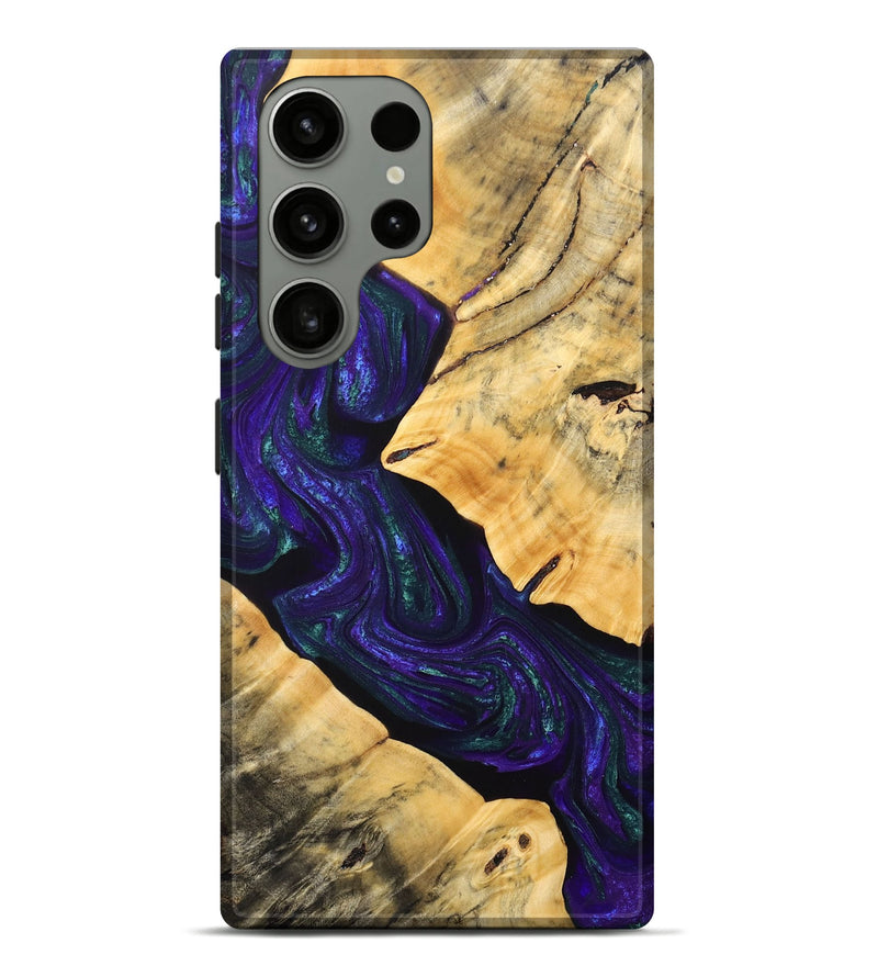 Galaxy S23 Ultra Wood+Resin Live Edge Phone Case - Sheena (Purple, 692312)