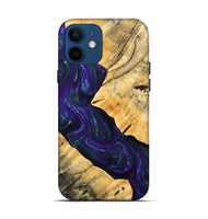 iPhone 12 Wood+Resin Live Edge Phone Case - Sheena (Purple, 692312)