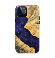 iPhone 12 Pro Wood+Resin Live Edge Phone Case - Sheena (Purple, 692312)