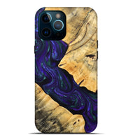 iPhone 12 Pro Max Wood+Resin Live Edge Phone Case - Sheena (Purple, 692312)