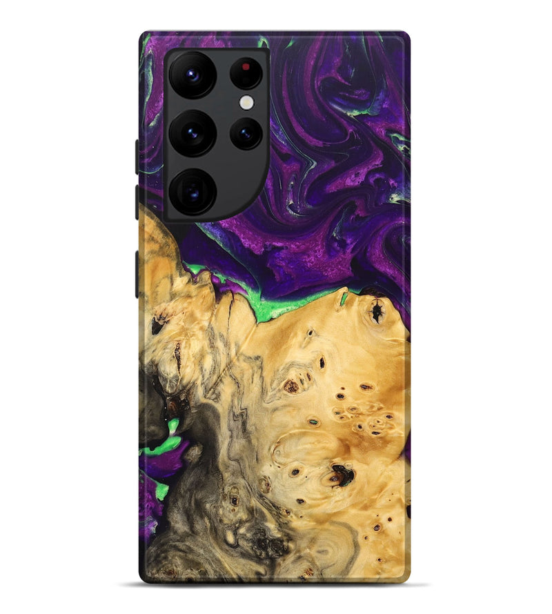 Galaxy S22 Ultra Wood+Resin Live Edge Phone Case - Blake (Purple, 692314)