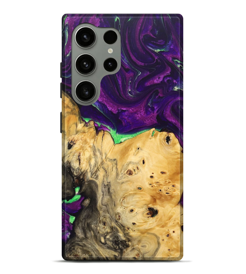 Galaxy S24 Ultra Wood+Resin Live Edge Phone Case - Blake (Purple, 692314)