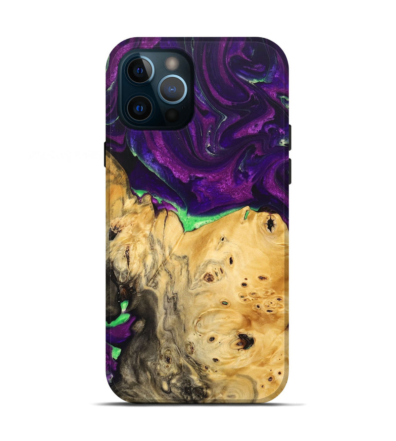 iPhone 12 Pro Wood+Resin Live Edge Phone Case - Blake (Purple, 692314)