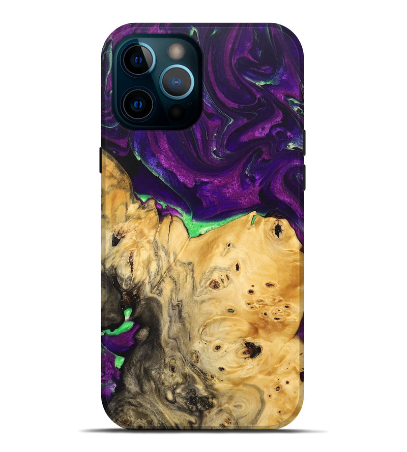 iPhone 12 Pro Max Wood+Resin Live Edge Phone Case - Blake (Purple, 692314)