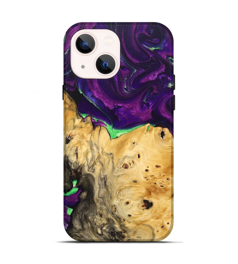iPhone 13 Wood+Resin Live Edge Phone Case - Blake (Purple, 692314)