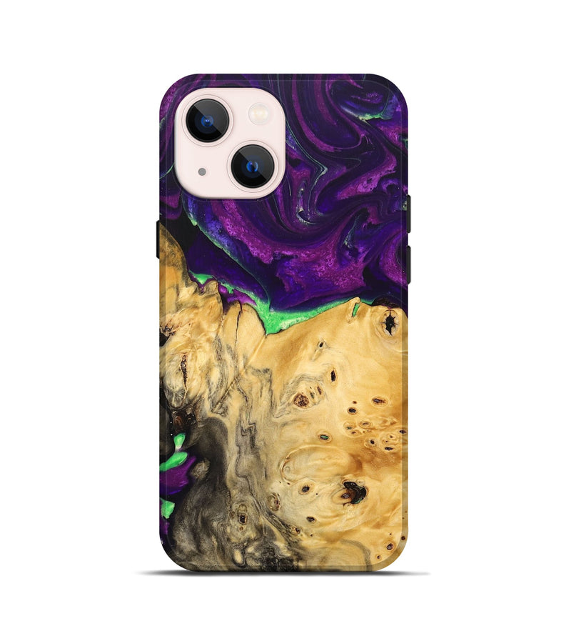 iPhone 13 mini Wood+Resin Live Edge Phone Case - Blake (Purple, 692314)