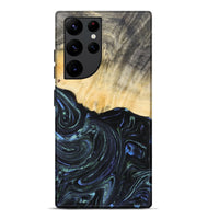 Galaxy S22 Ultra Wood+Resin Live Edge Phone Case - Carlton (Blue, 692321)