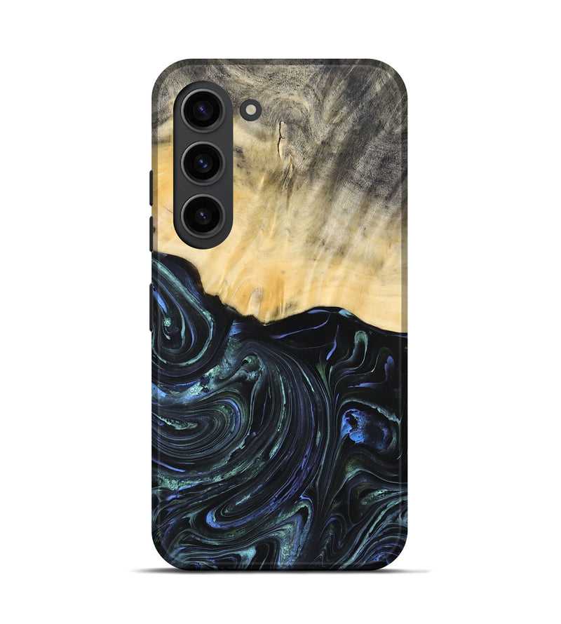 Galaxy S23 Wood+Resin Live Edge Phone Case - Carlton (Blue, 692321)