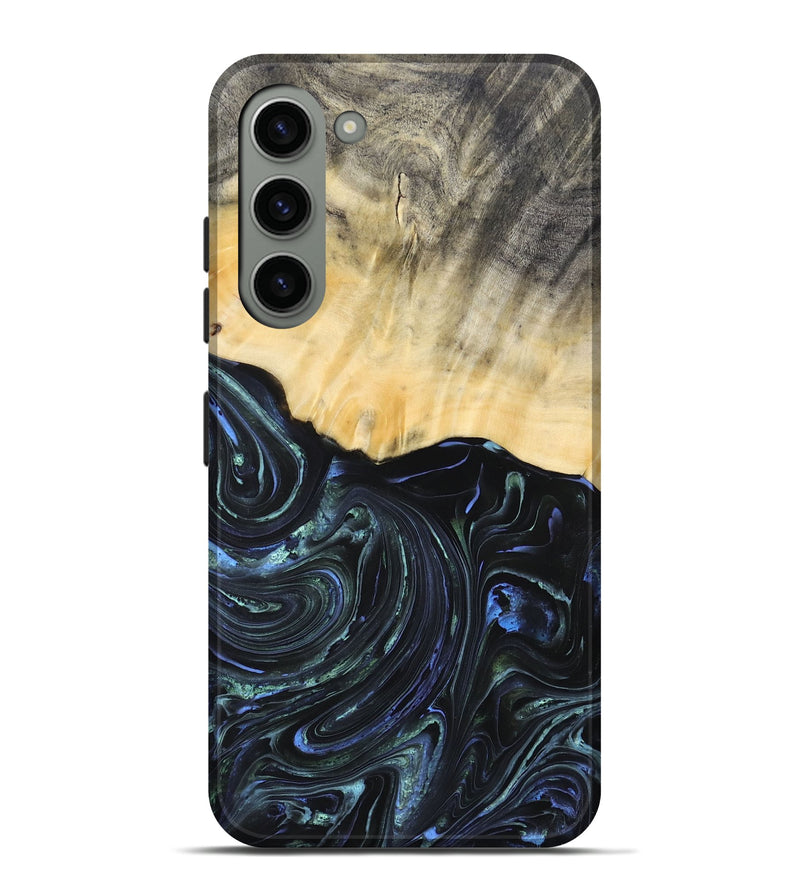 Galaxy S23 Plus Wood+Resin Live Edge Phone Case - Carlton (Blue, 692321)