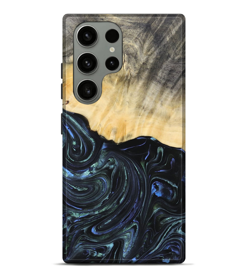 Galaxy S23 Ultra Wood+Resin Live Edge Phone Case - Carlton (Blue, 692321)