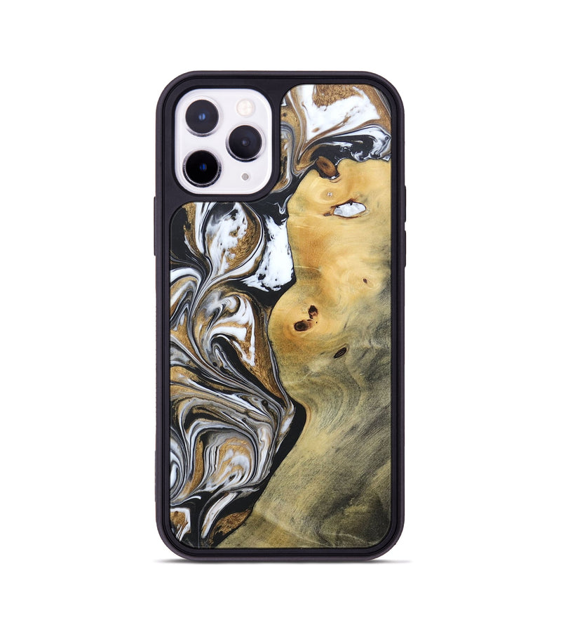 iPhone 11 Pro Wood+Resin Phone Case - Vernon (Black & White, 692369)