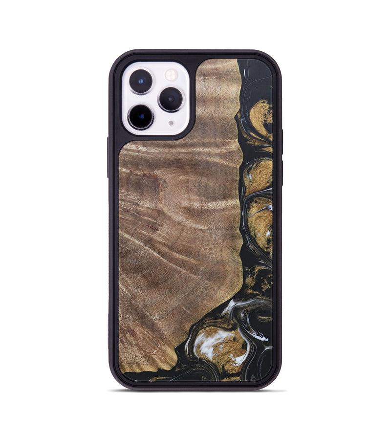iPhone 11 Pro Wood+Resin Phone Case - Nicholas (Black & White, 692374)