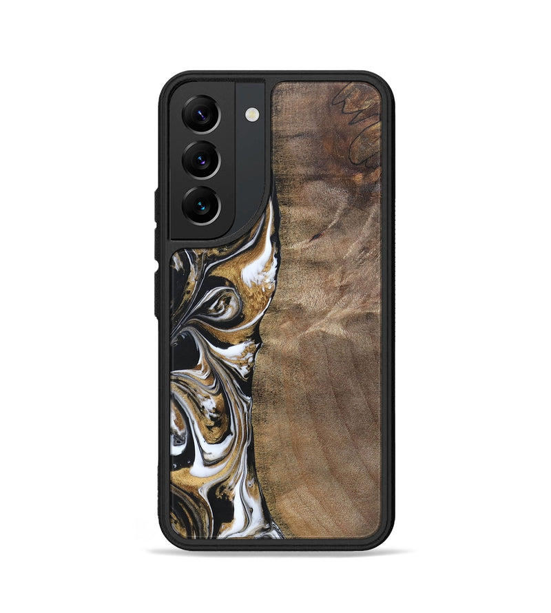 Galaxy S22 Wood+Resin Phone Case - Antoine (Black & White, 692379)