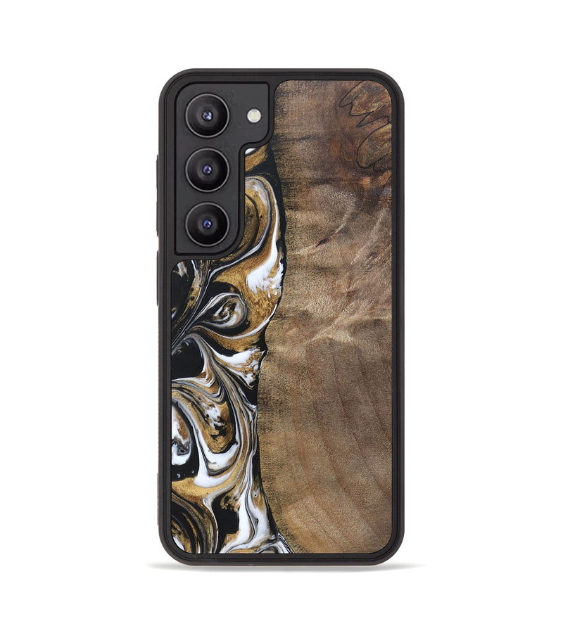 Galaxy S23 Wood+Resin Phone Case - Antoine (Black & White, 692379)