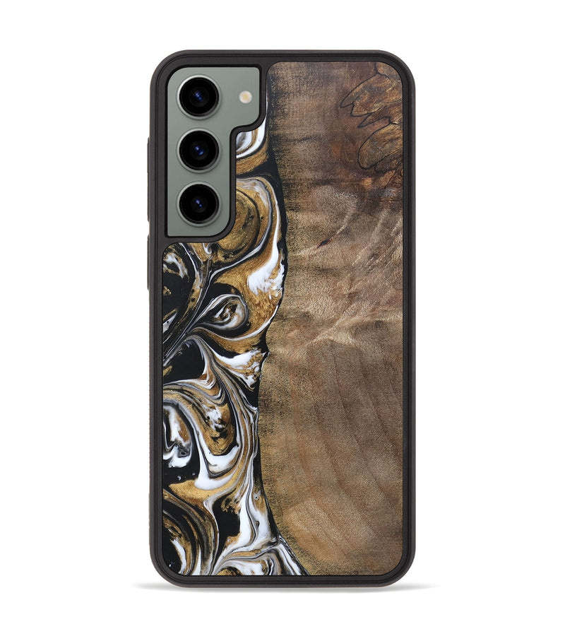 Galaxy S23 Plus Wood+Resin Phone Case - Antoine (Black & White, 692379)