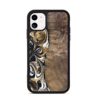iPhone 11 Wood+Resin Phone Case - Antoine (Black & White, 692379)