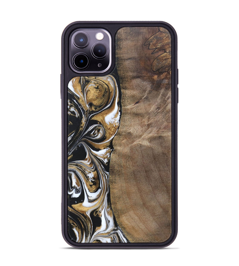 iPhone 11 Pro Max Wood+Resin Phone Case - Antoine (Black & White, 692379)
