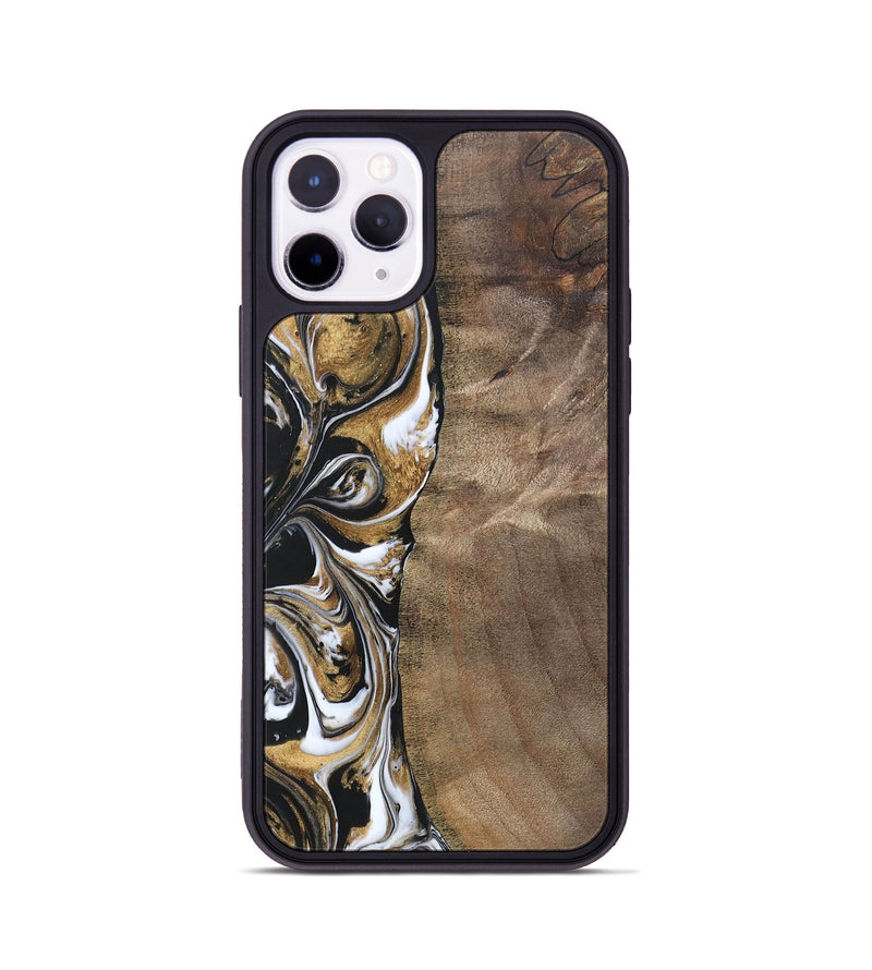 iPhone 11 Pro Wood+Resin Phone Case - Antoine (Black & White, 692379)