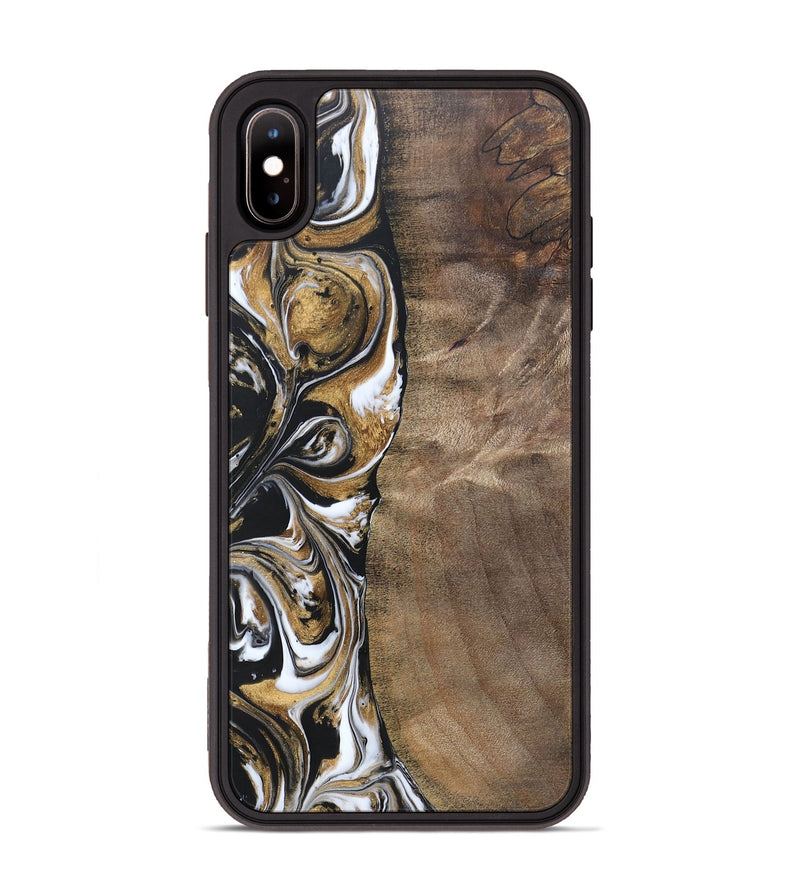 iPhone Xs Max Wood+Resin Phone Case - Antoine (Black & White, 692379)
