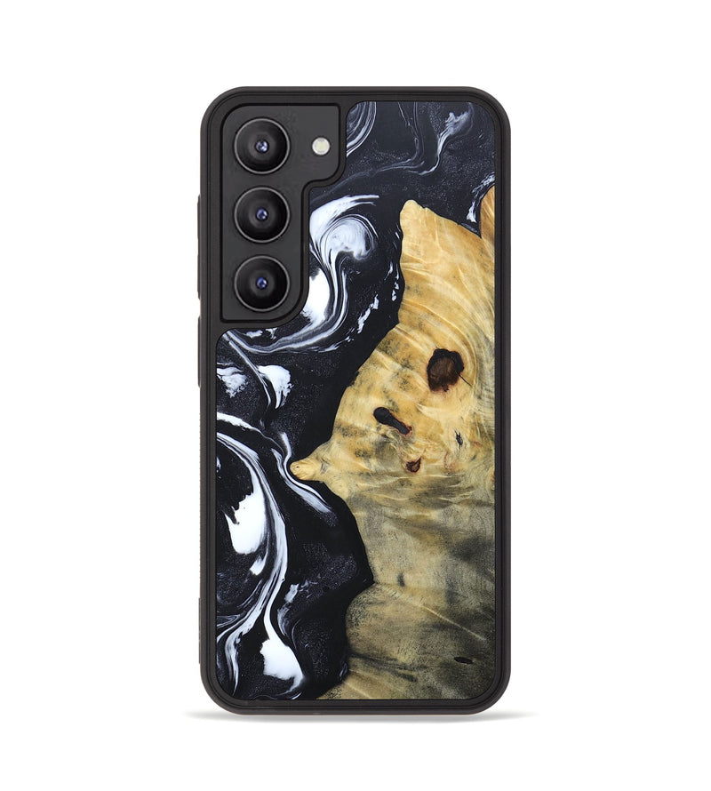 Galaxy S23 Wood+Resin Phone Case - Dewey (Black & White, 692382)