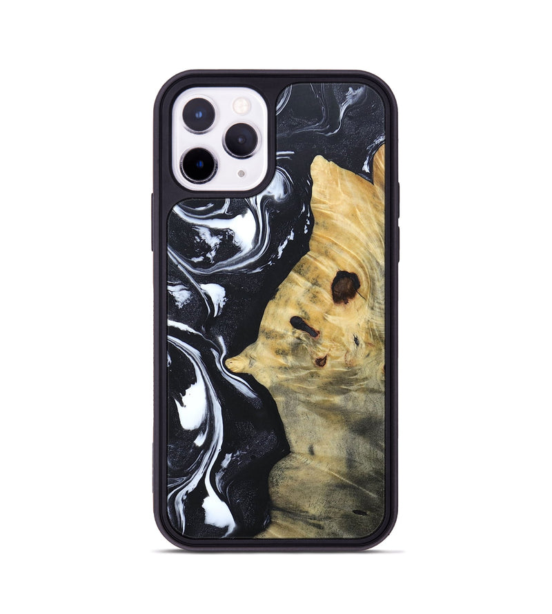 iPhone 11 Pro Wood+Resin Phone Case - Dewey (Black & White, 692382)