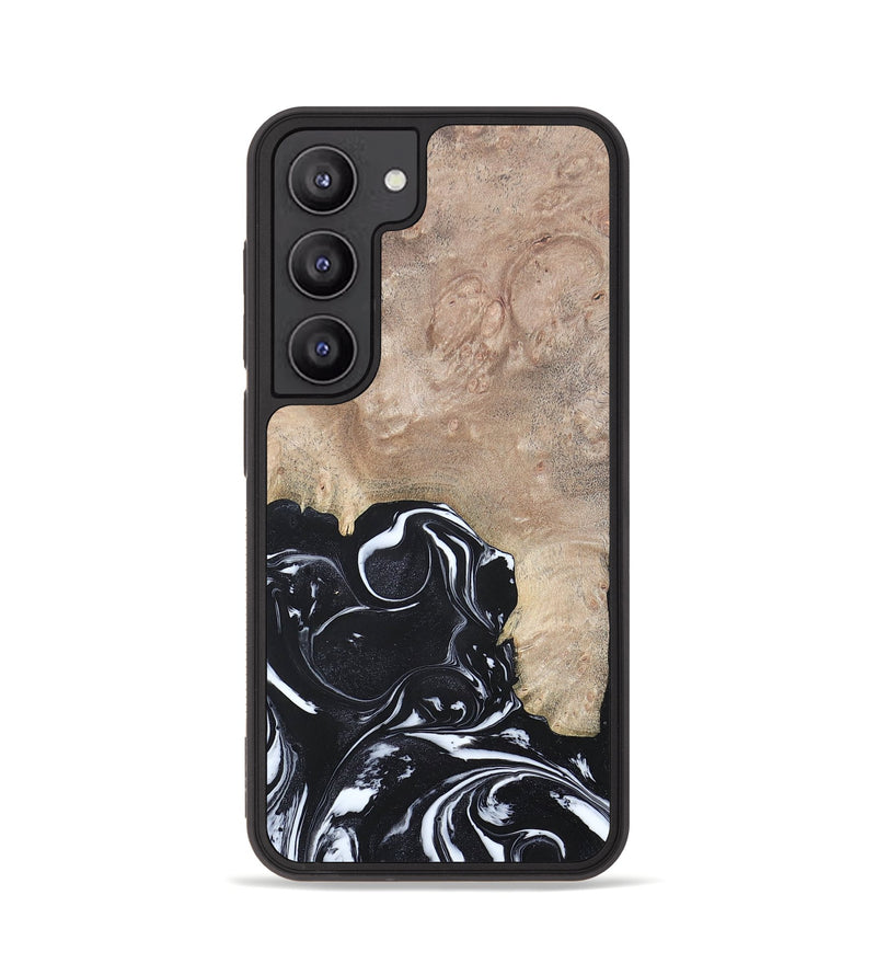Galaxy S23 Wood+Resin Phone Case - Aria (Black & White, 692388)