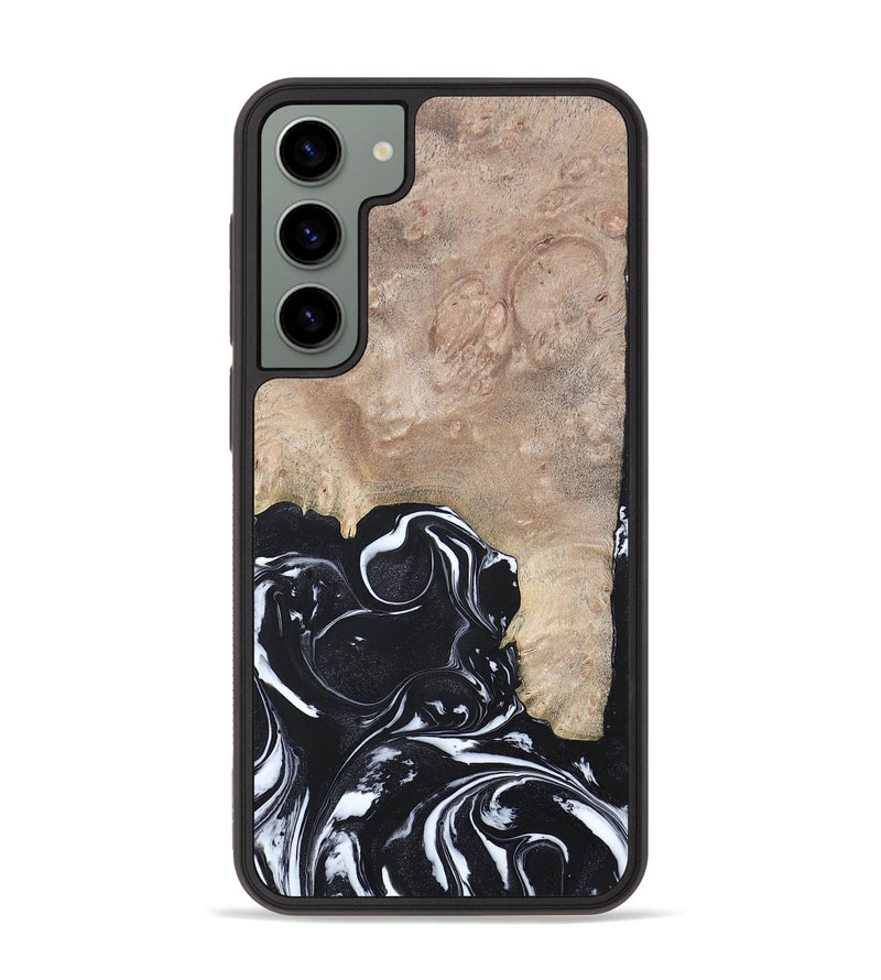 Galaxy S23 Plus Wood+Resin Phone Case - Aria (Black & White, 692388)