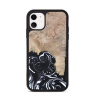 iPhone 11 Wood+Resin Phone Case - Aria (Black & White, 692388)