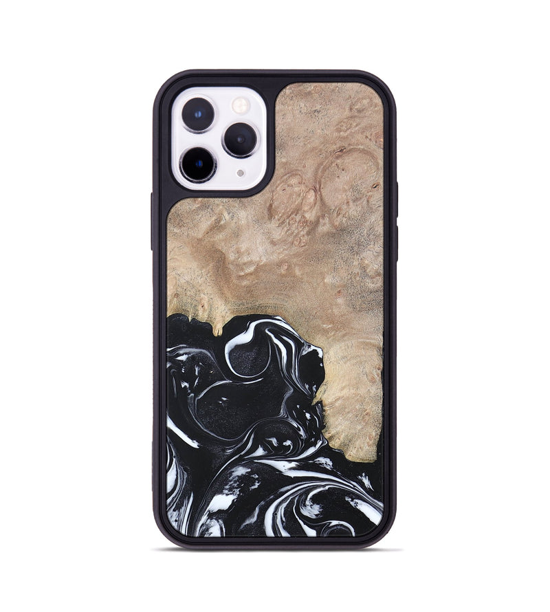 iPhone 11 Pro Wood+Resin Phone Case - Aria (Black & White, 692388)
