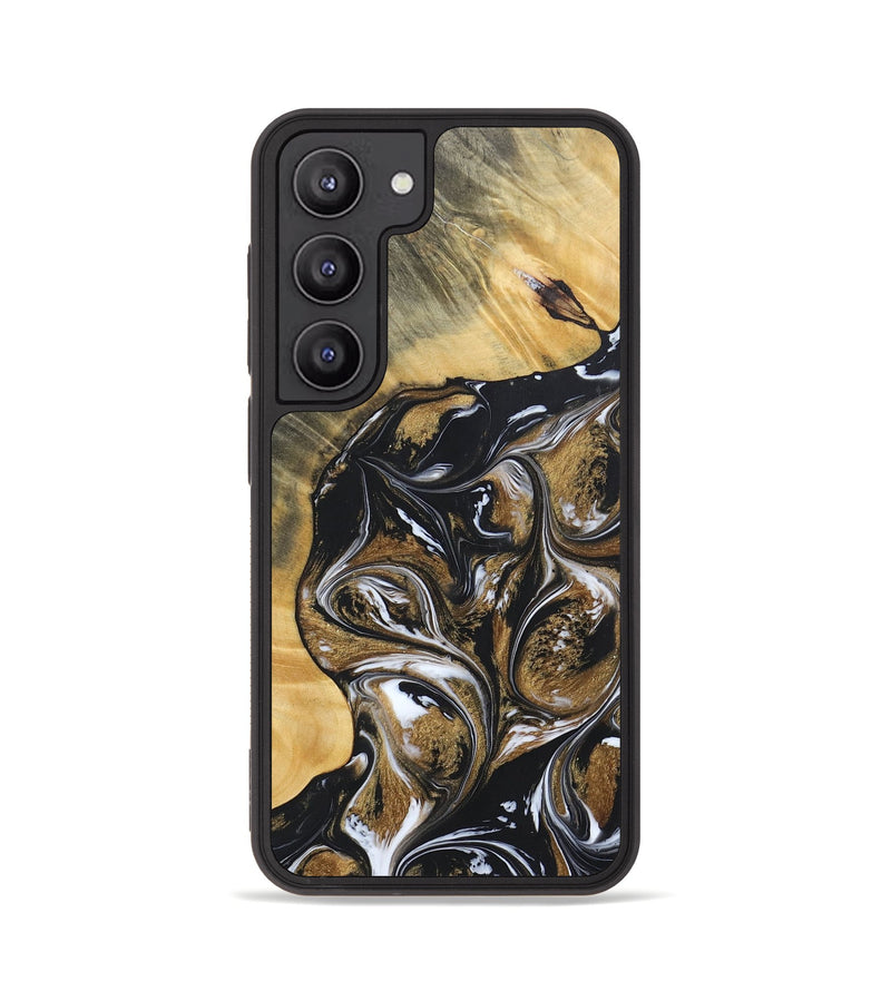Galaxy S23 Wood+Resin Phone Case - Rihanna (Black & White, 692389)
