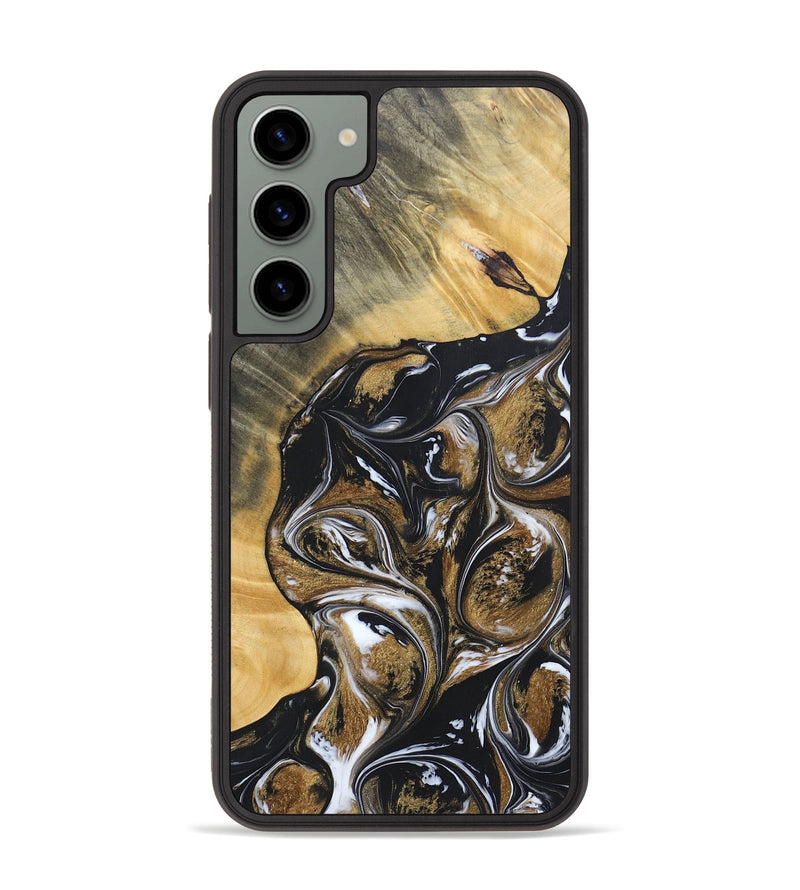 Galaxy S23 Plus Wood+Resin Phone Case - Rihanna (Black & White, 692389)