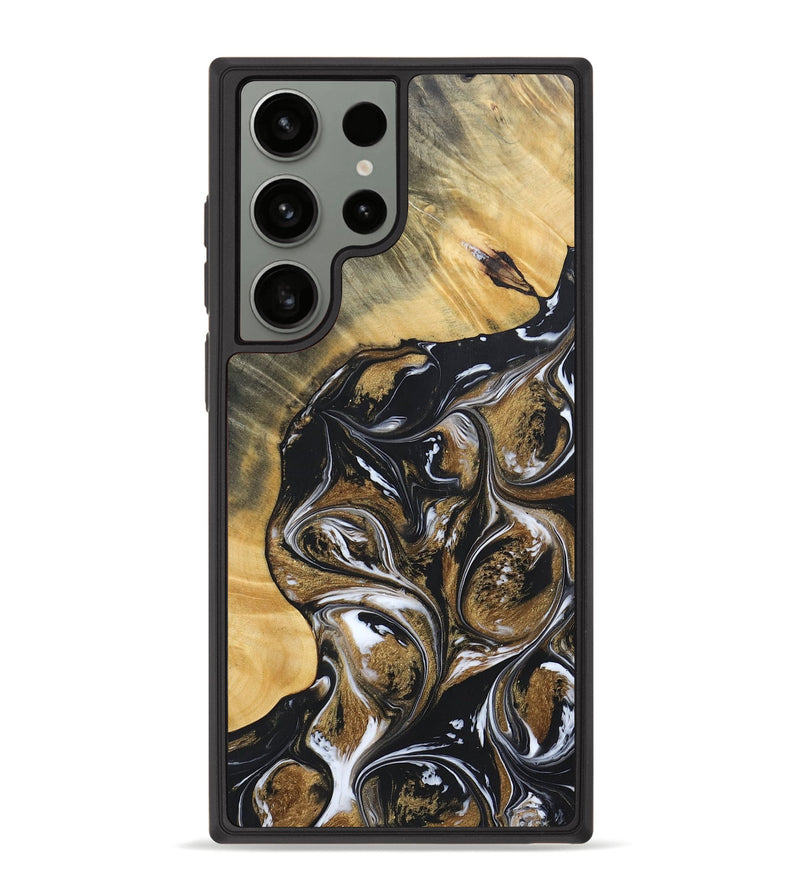 Galaxy S23 Ultra Wood+Resin Phone Case - Rihanna (Black & White, 692389)