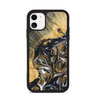 iPhone 11 Wood+Resin Phone Case - Rihanna (Black & White, 692389)