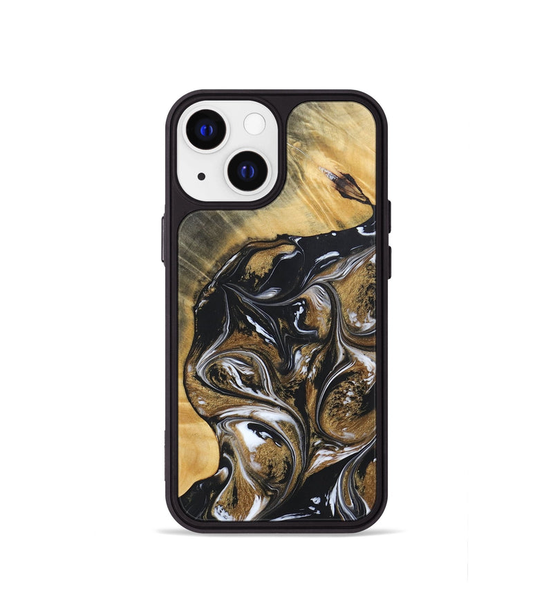 iPhone 13 mini Wood+Resin Phone Case - Rihanna (Black & White, 692389)