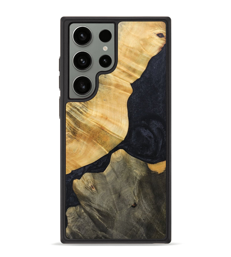 Galaxy S23 Ultra Wood+Resin Phone Case - Luther (Pure Black, 692401)