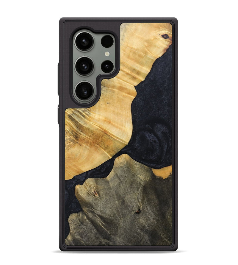 Galaxy S24 Ultra Wood+Resin Phone Case - Luther (Pure Black, 692401)