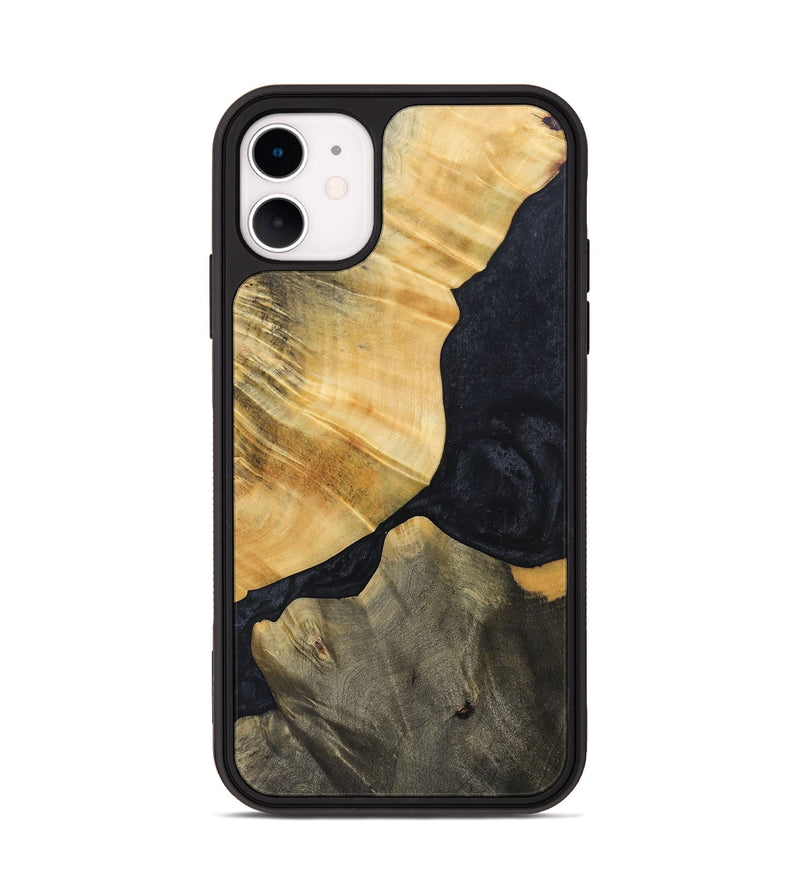 iPhone 11 Wood+Resin Phone Case - Luther (Pure Black, 692401)