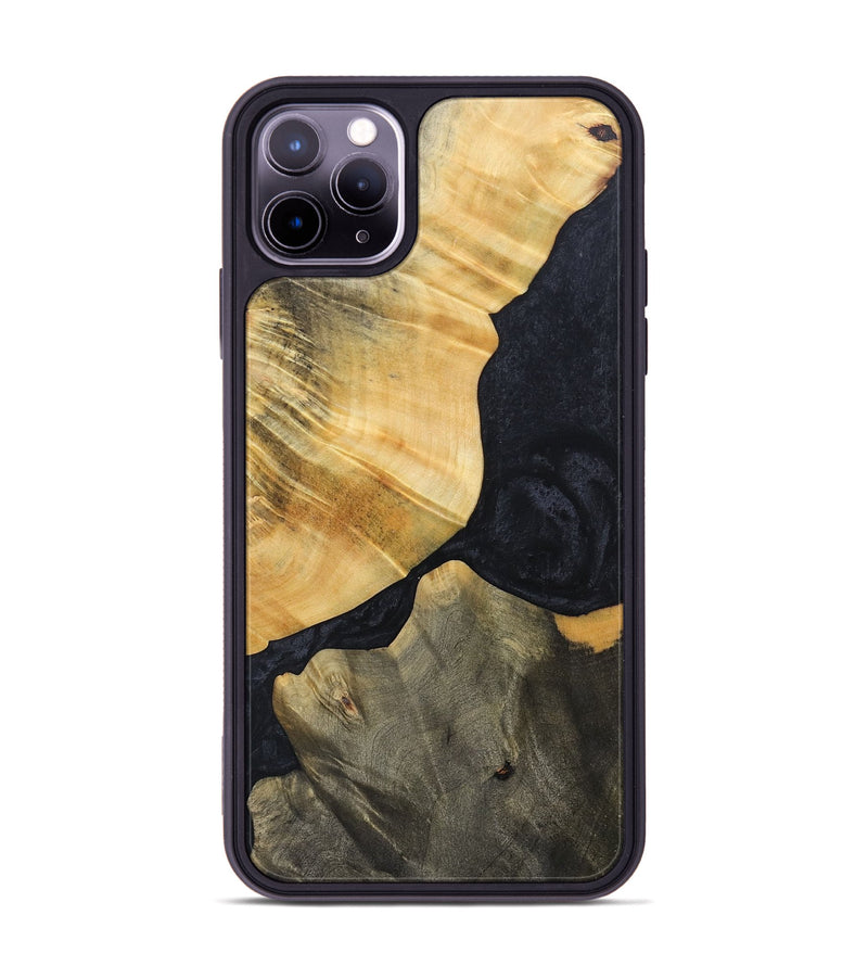 iPhone 11 Pro Max Wood+Resin Phone Case - Luther (Pure Black, 692401)
